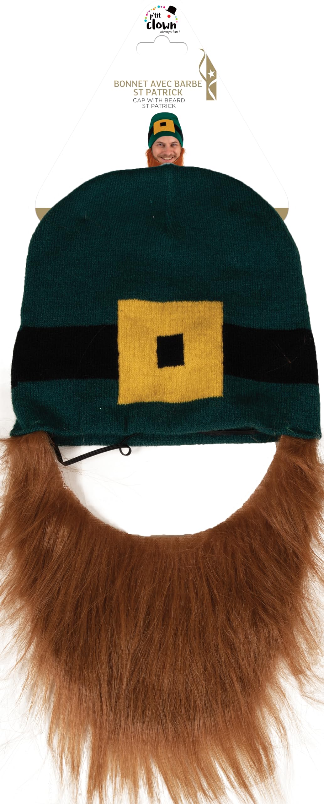 ptit-clown-st-patrick-s-day-m-tze-mit-bart-kost-mhut-f-r-erwachsene image 3