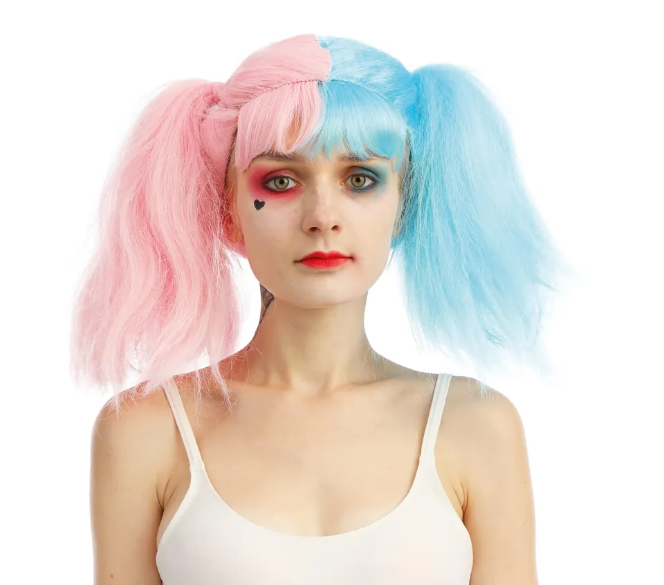 ptit-clown-harlekin-per-cke-mit-decken-in-blau-und-rosa-einheitsgr-e image 1