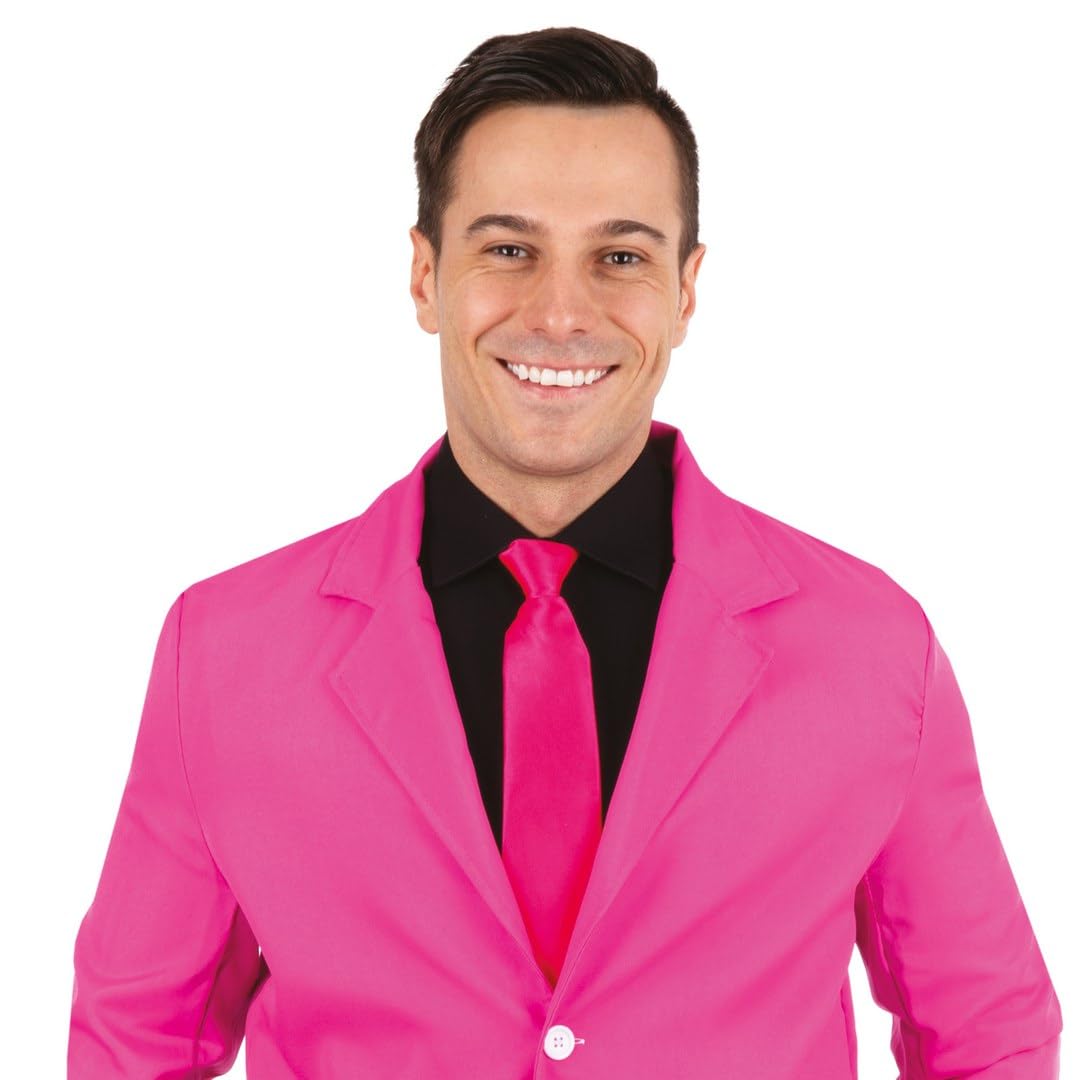 ptit-clown-krawatte-mit-gummizug-neonrosa-erwachsene-unisex image 2