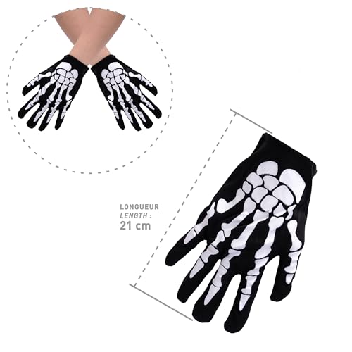 ptit-clown-skeletthandschuhe-erwachsene-schwarz-wei image 8