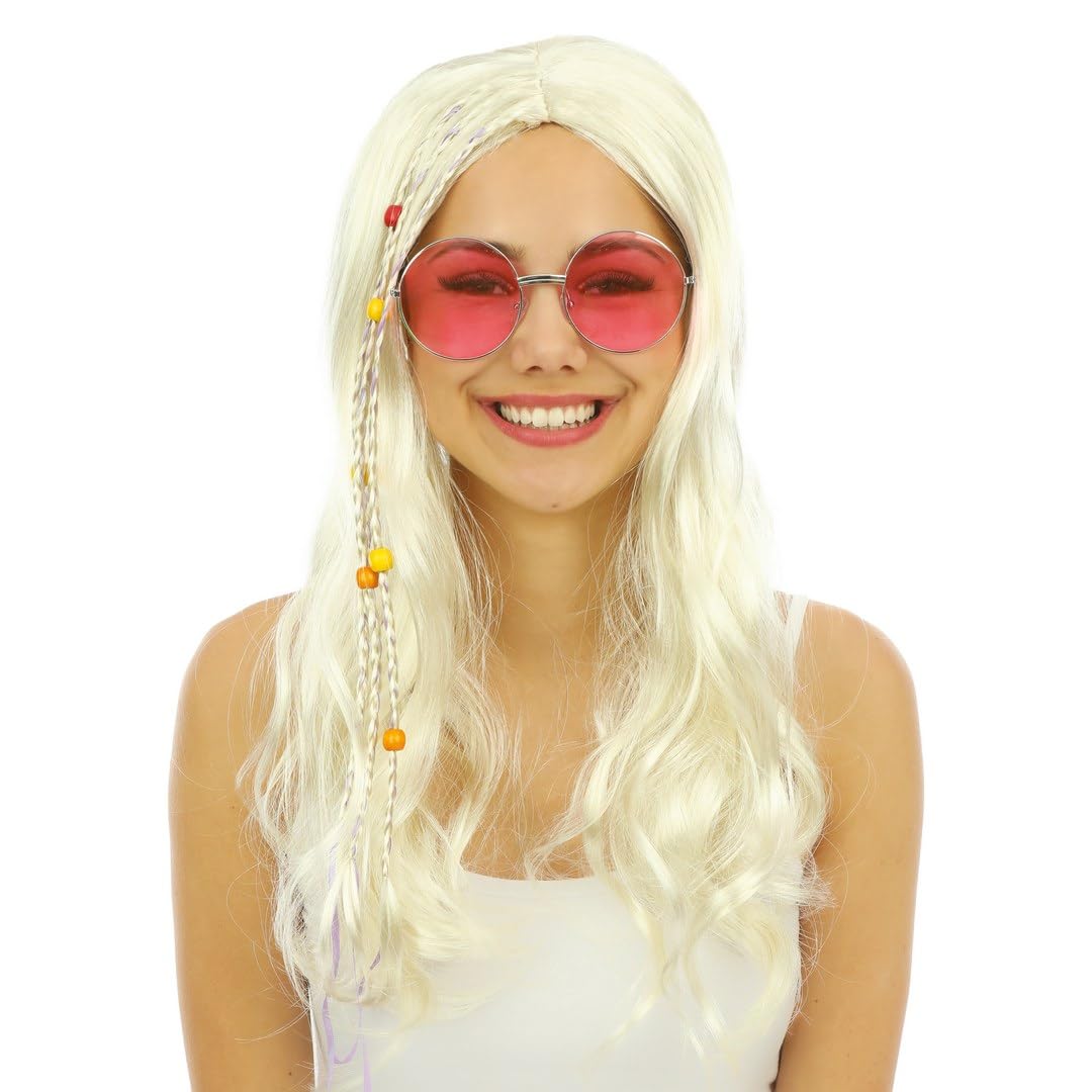 ptitclown-hippie-brille-rose-runde-metallbrille-erwachsene image 4