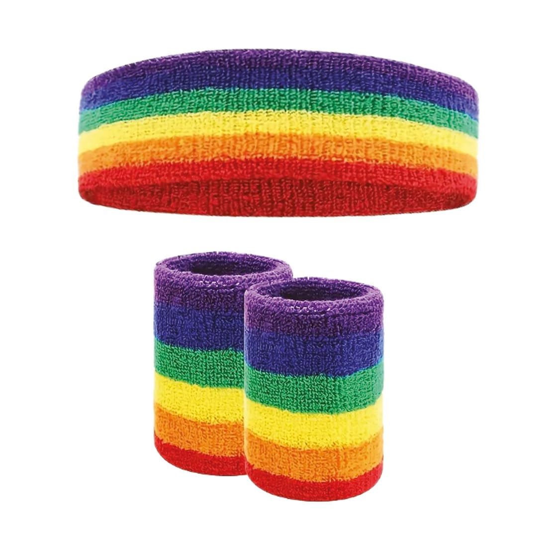 ptit-clown-re66671-stirnband-und-manschetten-set-regenbogen image 3