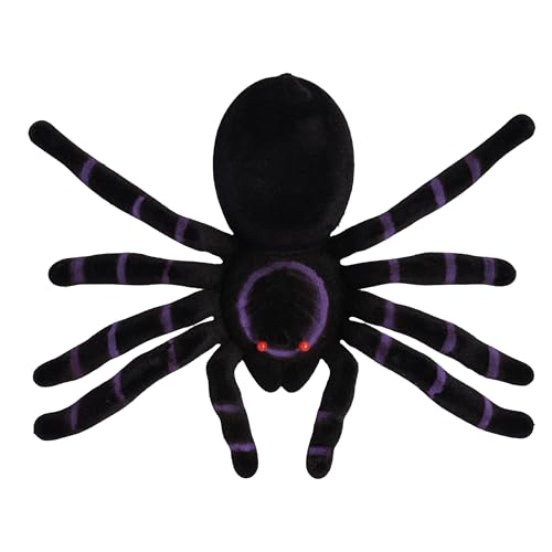 ptit-clown-beflockte-spinne-20-cm-halloween-deko image 6