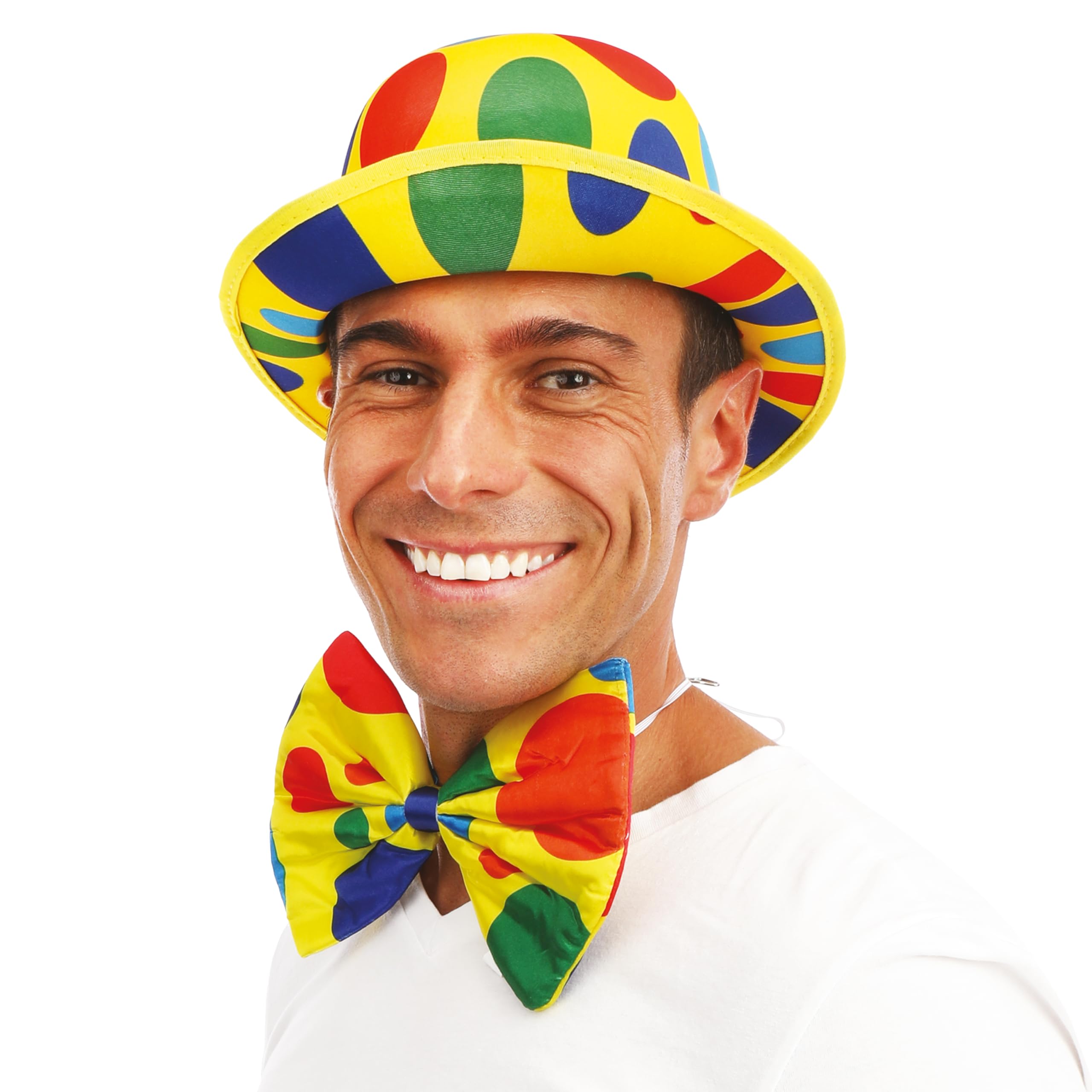 p-tit-clown-melone-gelb-gepunktet-clown-hut-polyester image 7