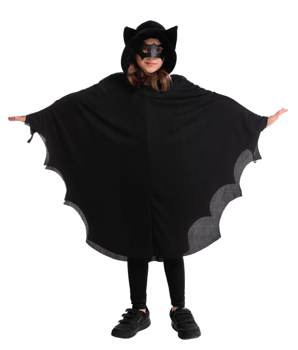 ptit-clown-fledermaus-kost-m-kind-umhang-maske-halloween-kost-m image 1