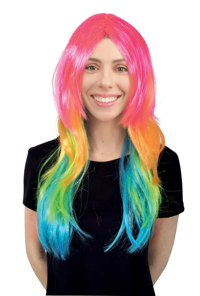 p-tit-clown-langhaar-per-cke-glatt-regenbogen-multicolor-einheitsgr-e image 1