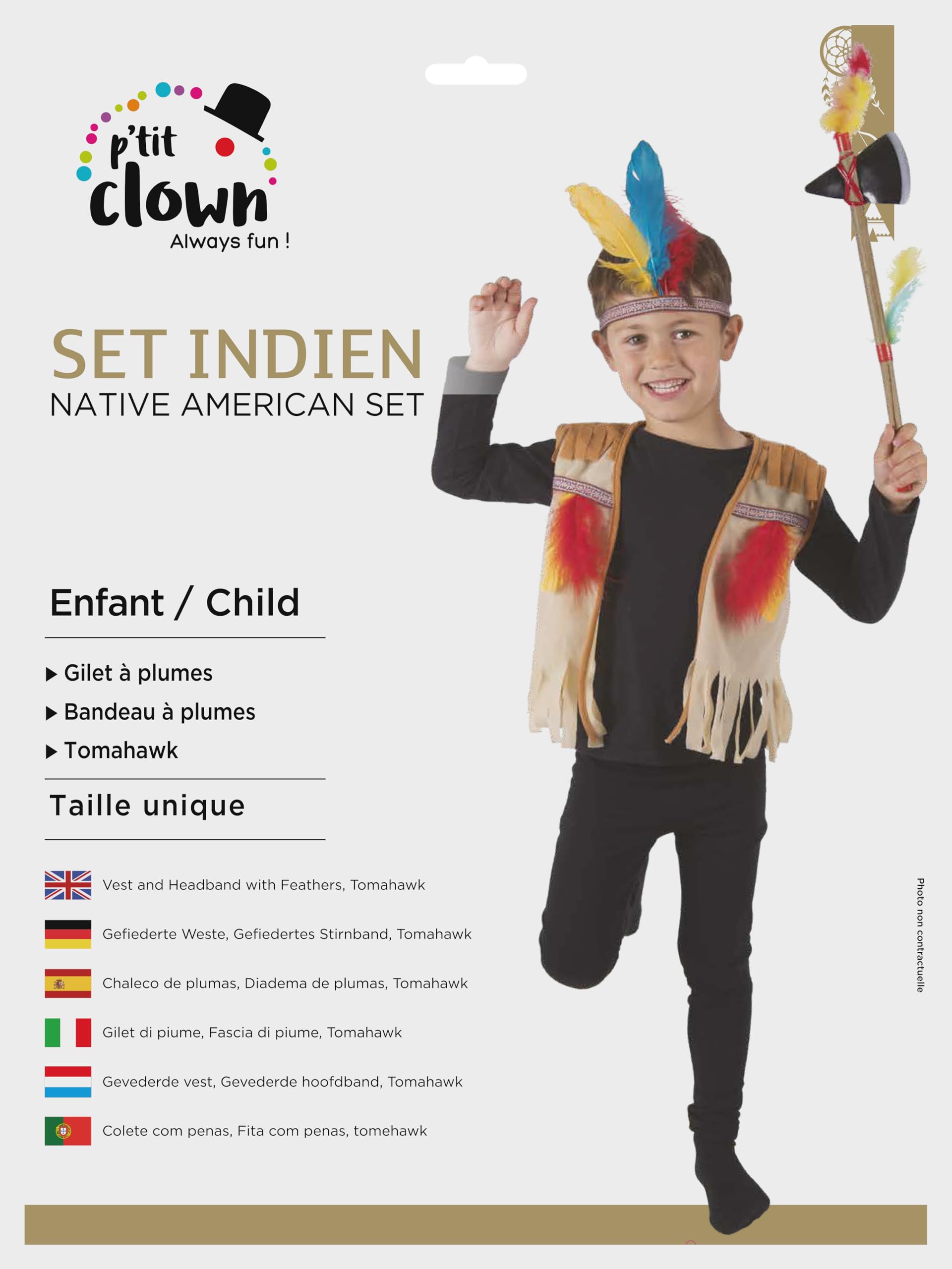 p-tit-clown-indianer-zubeh-r-set-f-r-kinder-mehrfarbig-einheitsgr-e image 5