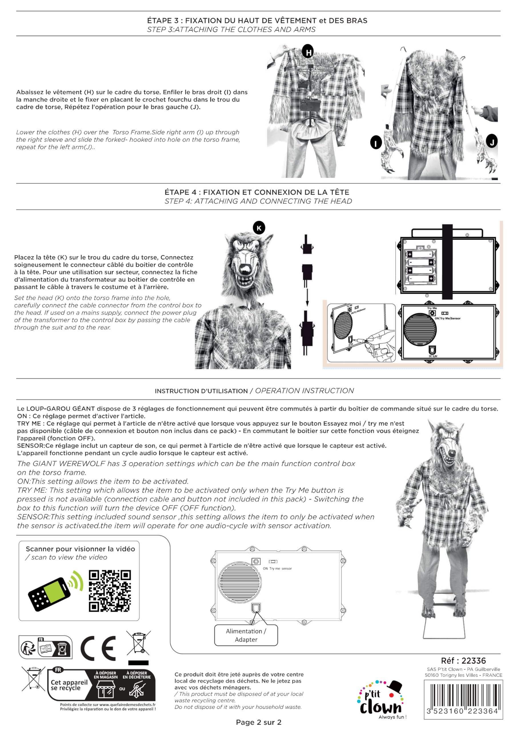 p-tit-clown-animierter-werwolf-180-cm-halloween-deko-figur-zombie image 5