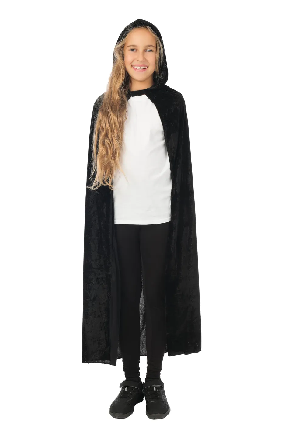 p-tit-clown-samt-cape-mit-kapuze-schwarz-100-cm-kinderkost-m image 1