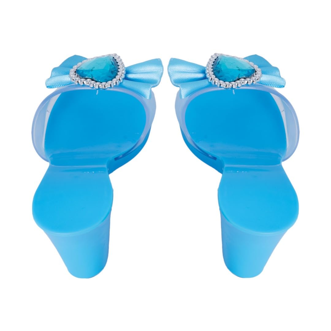 ptit-clown-prinzessinnenschuhe-kinder-mit-absatz-5-cm-blau image 3