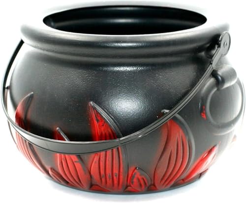 ptit-clown-hexenkessel-17-cm-mit-flammeneffekt-halloween-deko-schwarz image 5