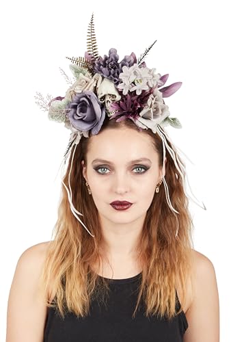ptit-clown-haarreif-mit-totenkopf-und-blumen-skelett-haarschmuck-f-r-erwachsene- image 3