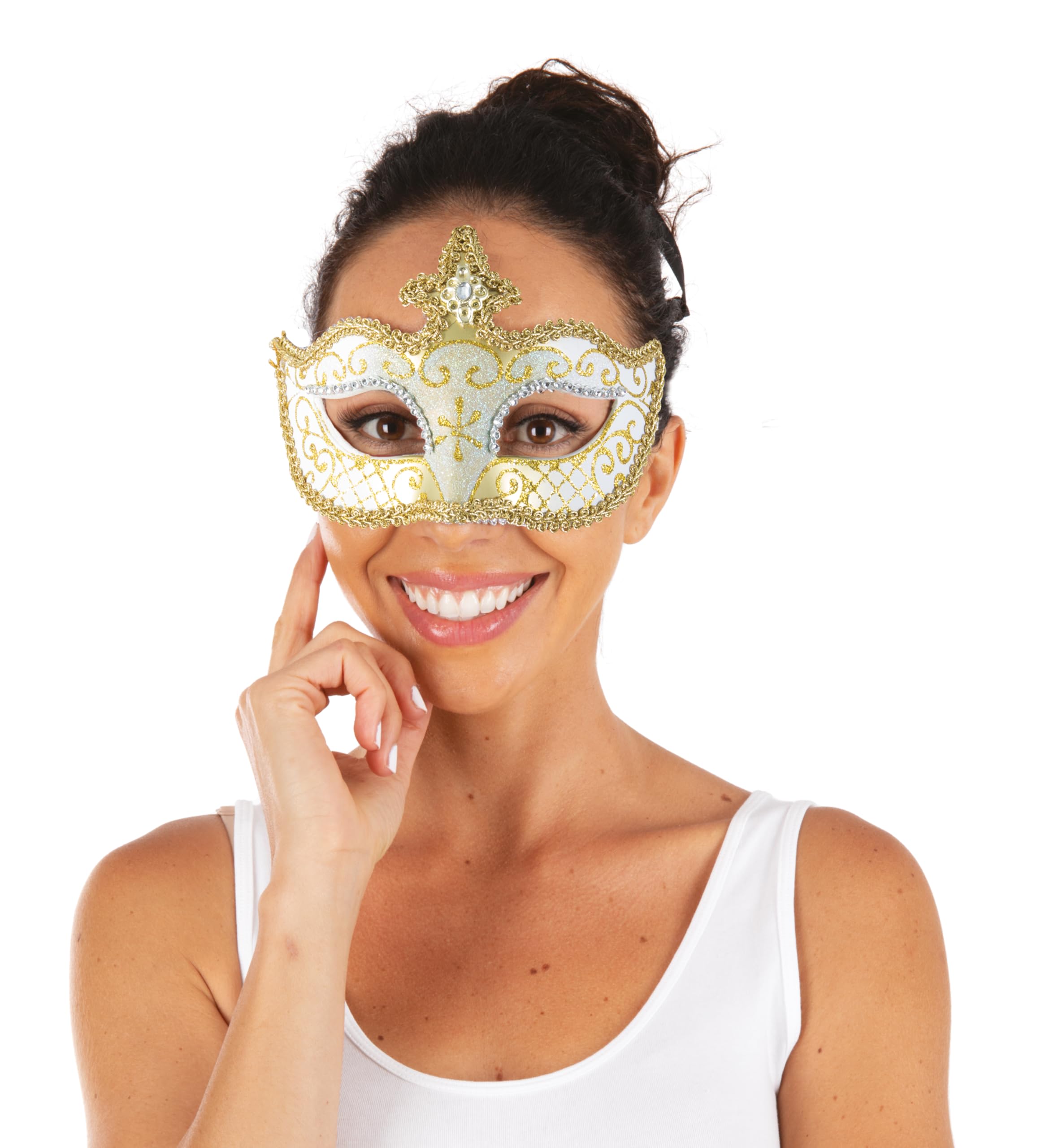 ptit-clown-venezianischer-wolf-kunststoff-maske-wei image 2