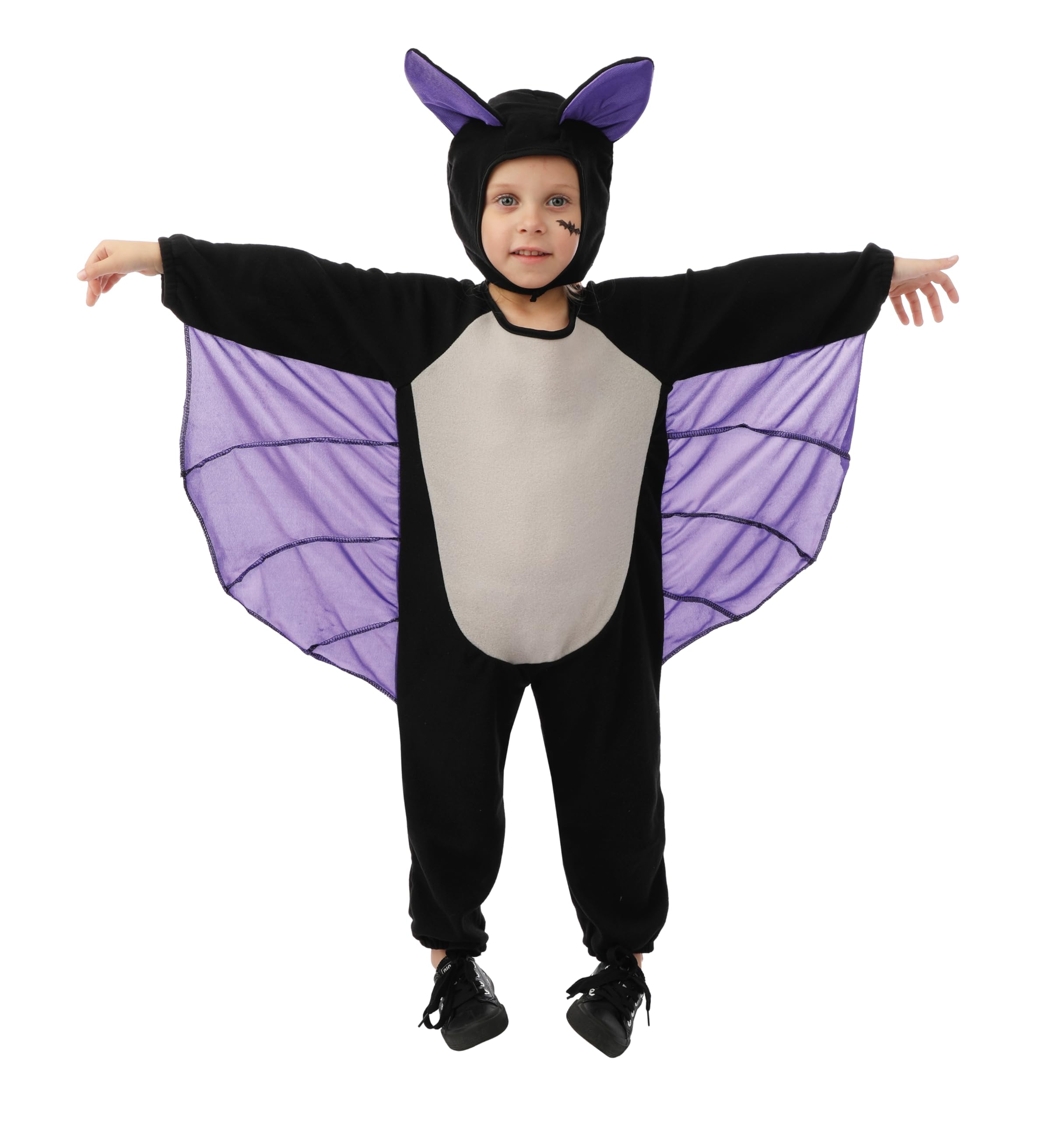 ptit-clown-fledermauskost-m-kinder-schwarz-violett-polyester image 1