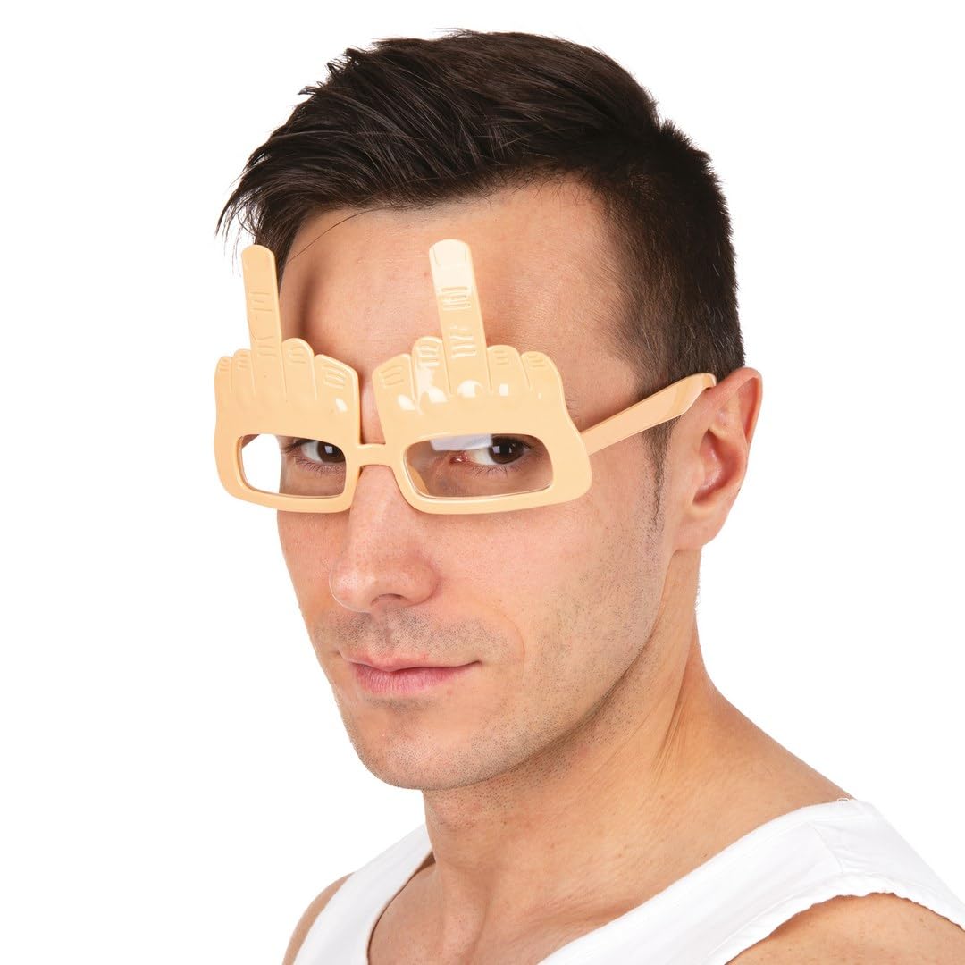 p-tit-clown-fun-brille-mittelfinger-design-kunststoff-beige-one-size image 7