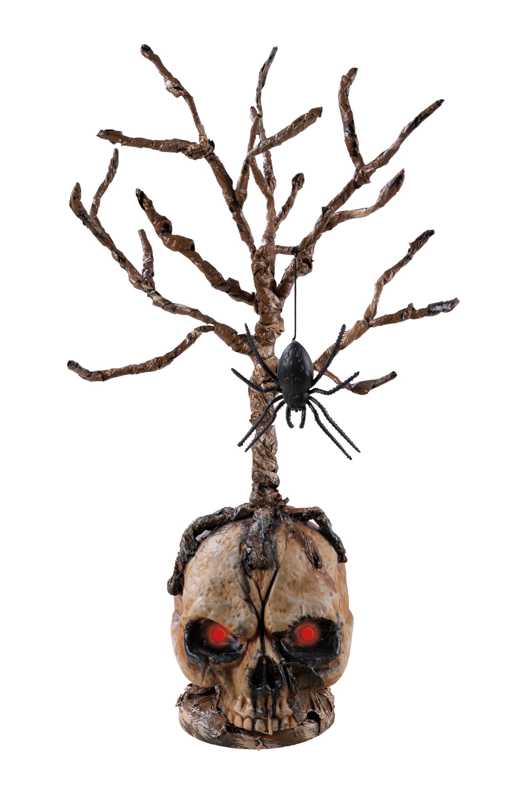 p-tit-clown-leucht-sch-del-55-cm-halloween-deko-mit-zweigen-und-spinne image 1