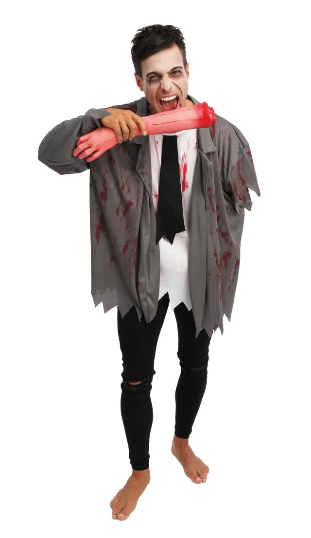 ptit-clown-zombie-kost-m-mit-abgerissenem-arm-f-r-erwachsene-einheitsgr-e image 1