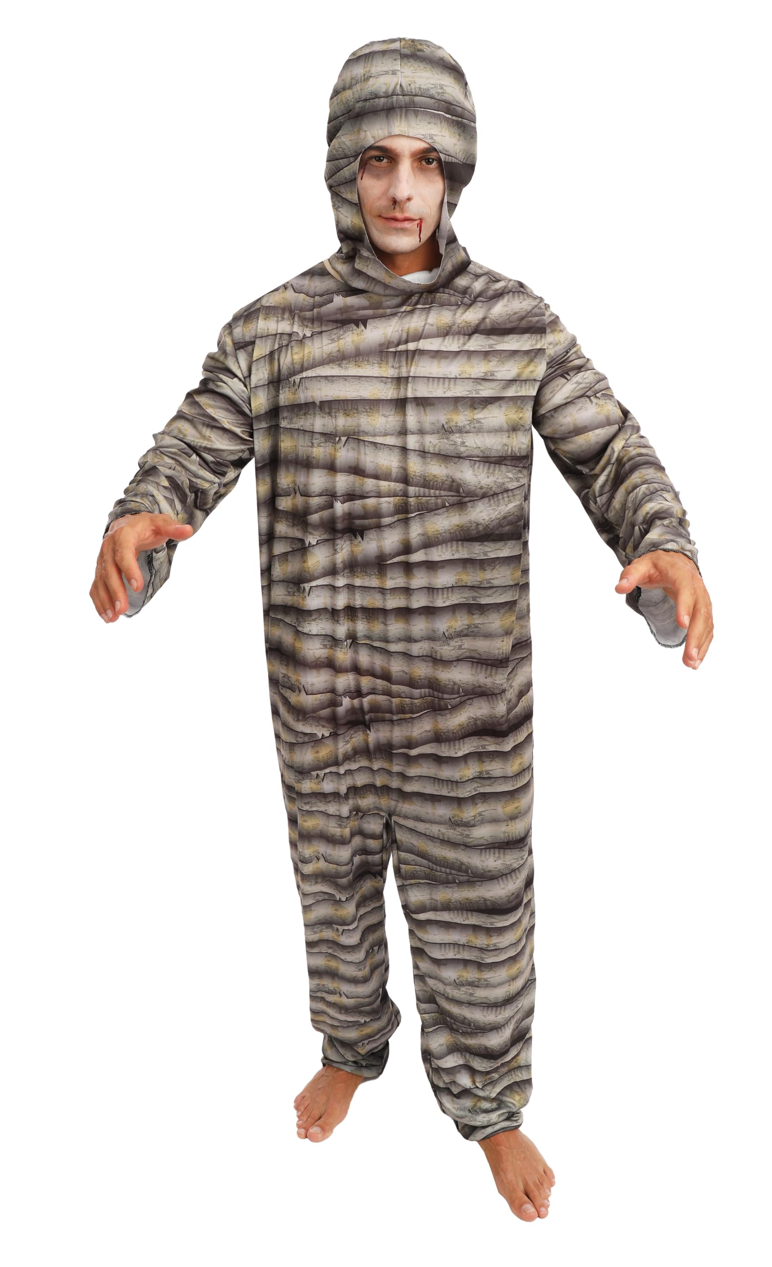p-tit-clown-mumie-kost-m-f-r-erwachsene-overall-mit-kapuze image 1