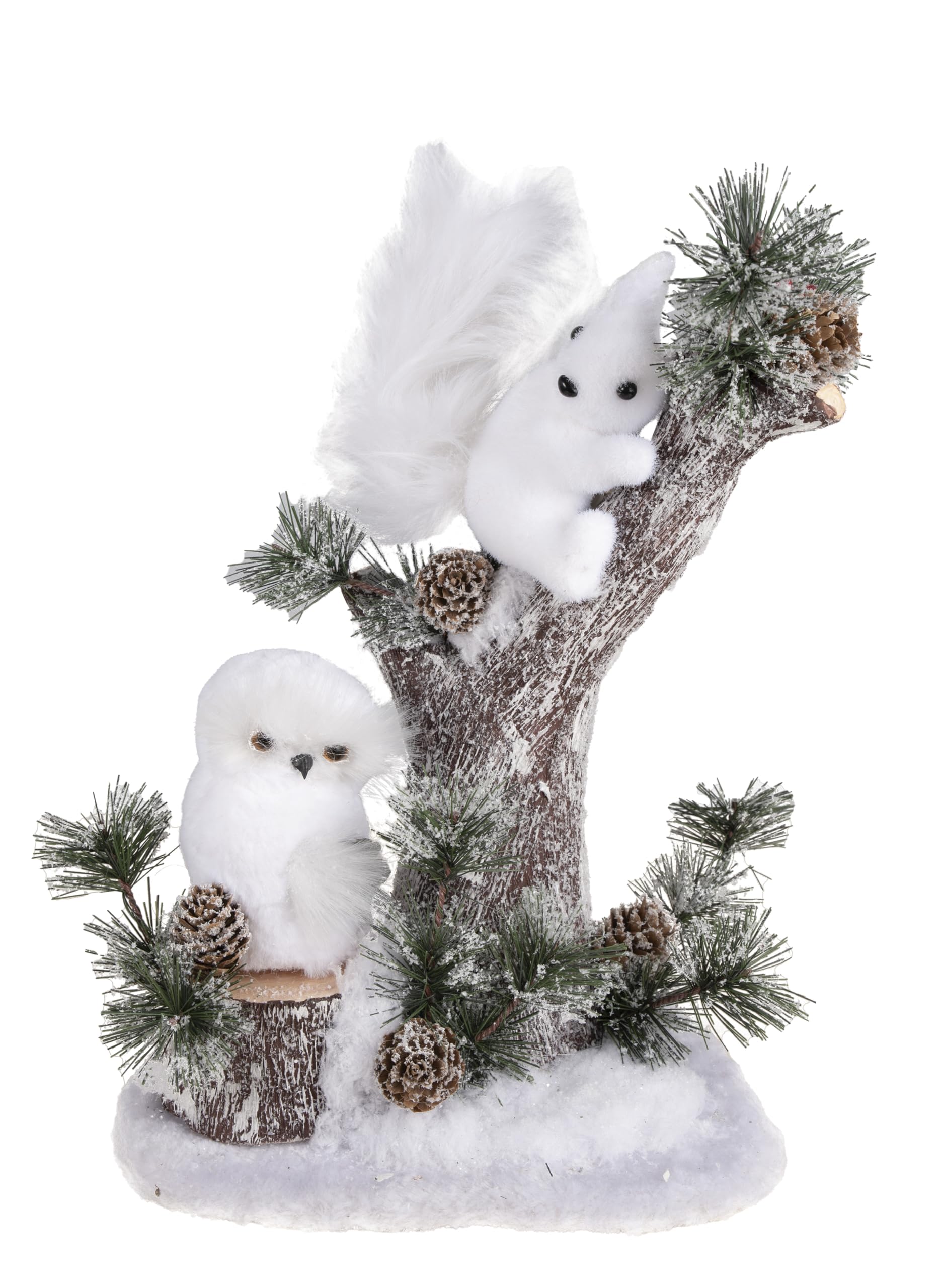 ptit-clown-waldtiere-weihnachtsdeko-32-cm-eule-und-eichh-rnchen image 1