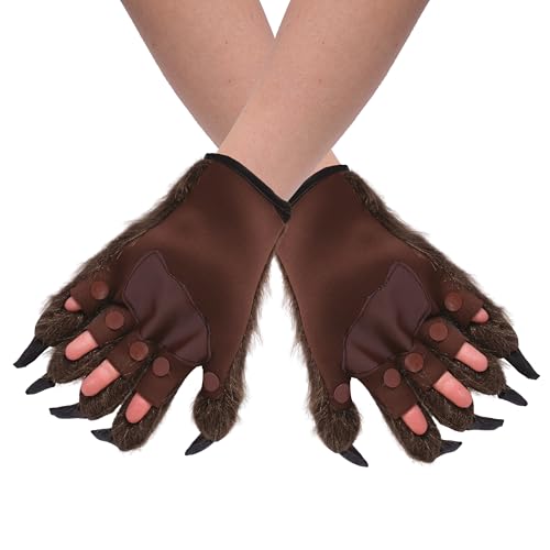 ptit-clown-23525-werwolf-handschuhe-erwachsene-braun image 6