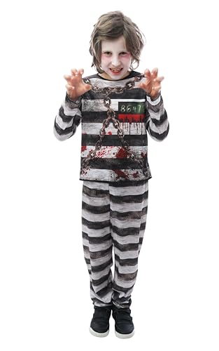 ptit-clown-gefangenenkost-m-kinder-schwarz-wei-jumpsuit image 7
