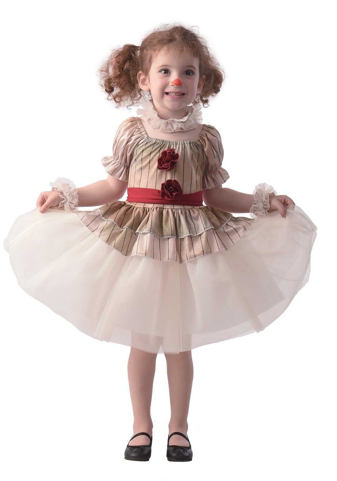 ptit-clown-baby-clown-gruselig-m-dchen-kost-m-kleid-set image 1