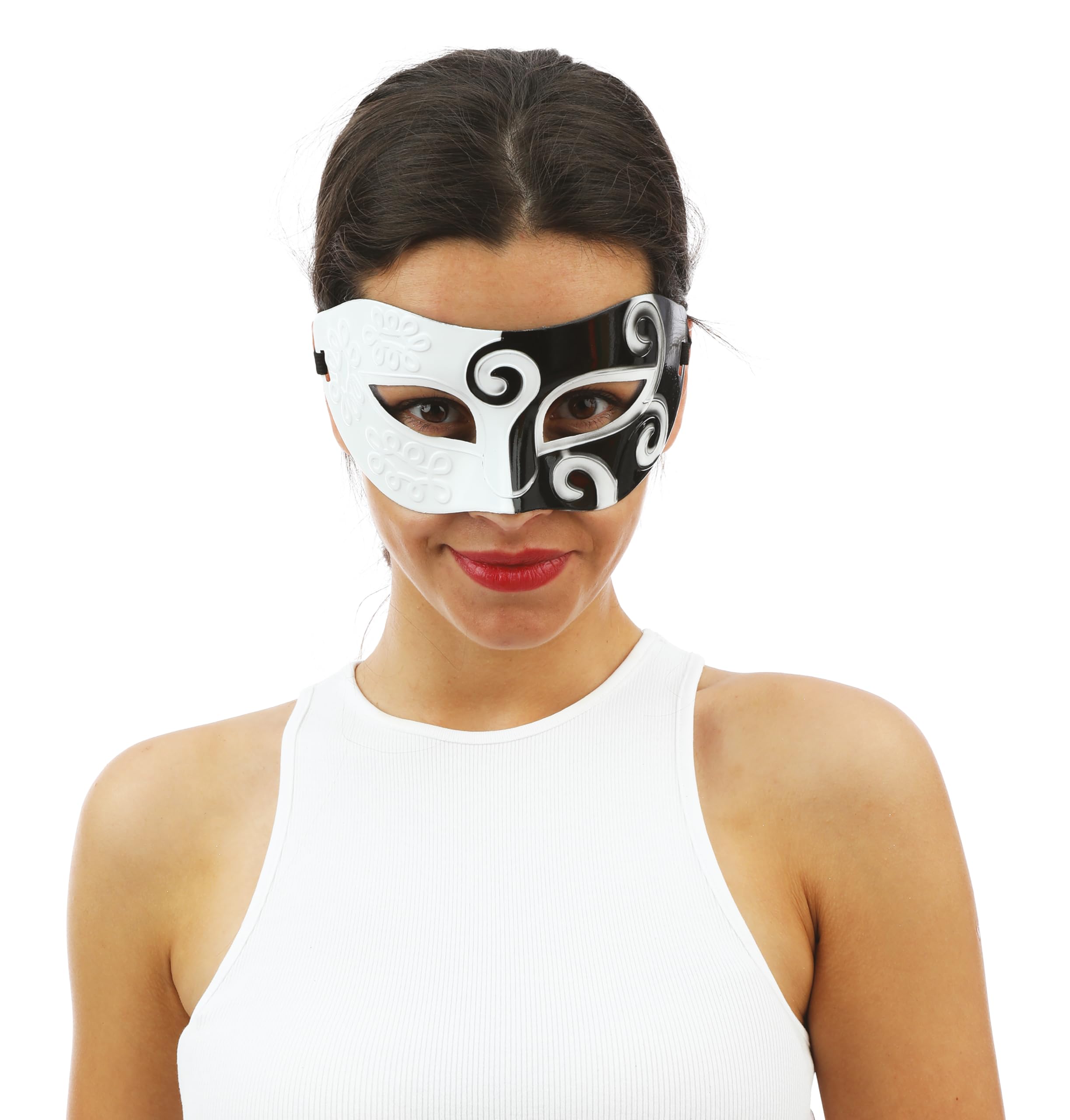 p-tit-clown-23388-venezianische-maske-wolf-schwarz-wei-erwachsene image 3