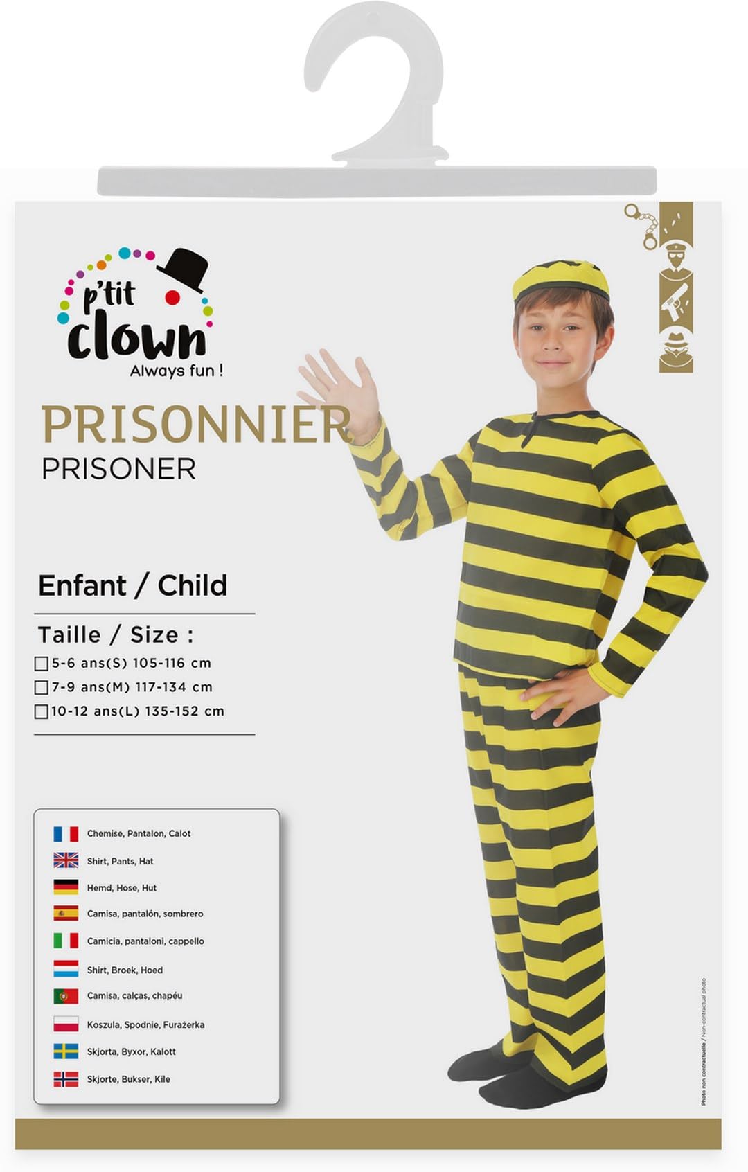 p-tit-clown-gefangenenkost-m-kinder-unisex-3-teilig-mit-hut-hemd-und-hose image 8