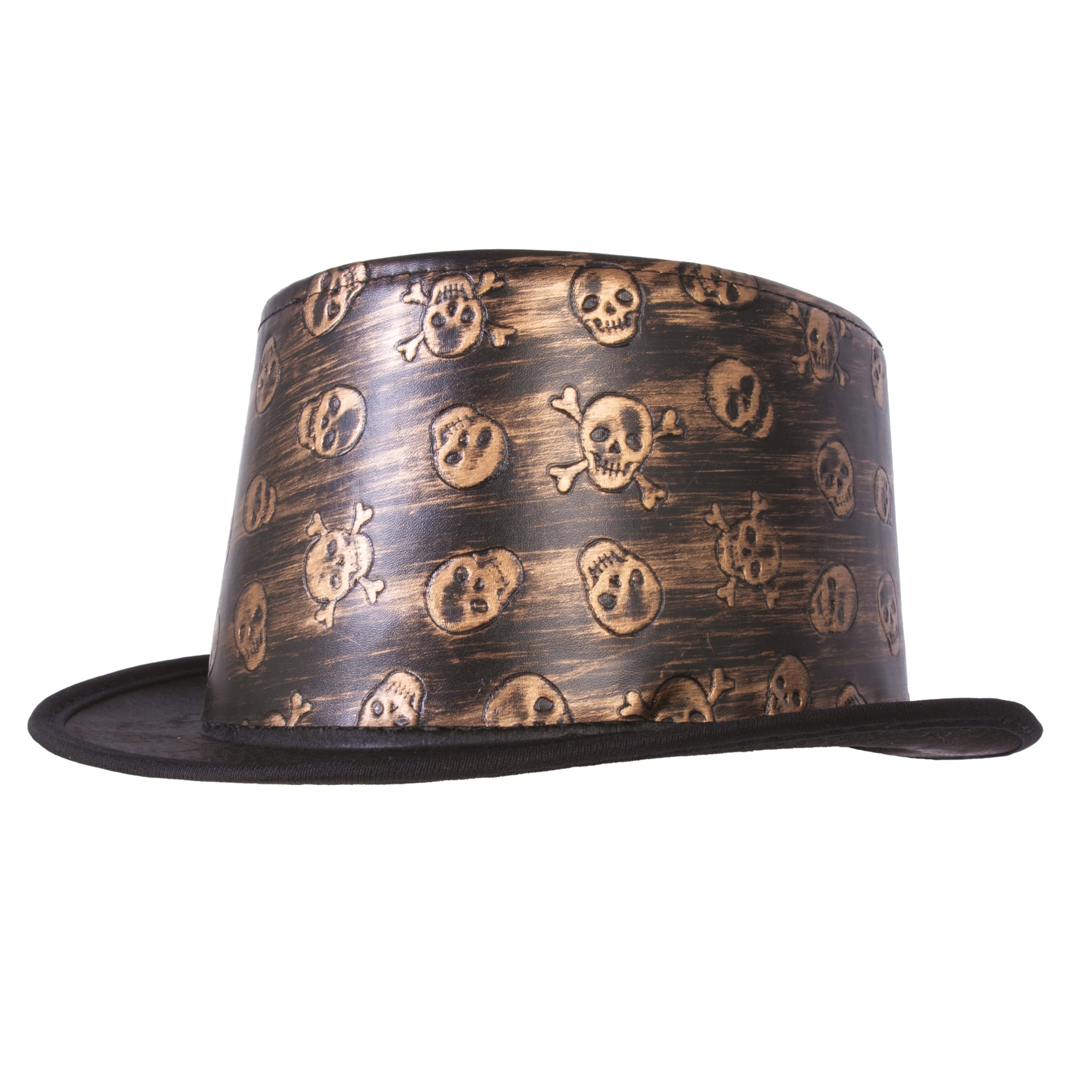 ptit-clown-steampunk-zylinder-totenkopf-gold-erwachsene image 2