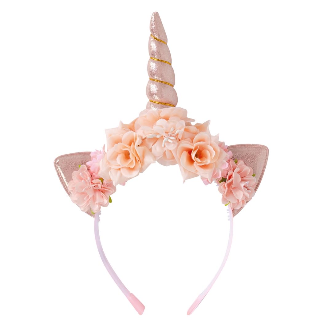 ptit-clown-23821-haarreif-einhorn-mit-blumen-rosa image 3