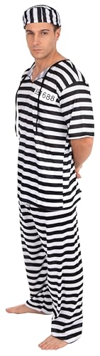 ptit-clown-bagnard-str-fling-kost-m-erwachsene-schwarz-wei-gestreift-polyester image 8