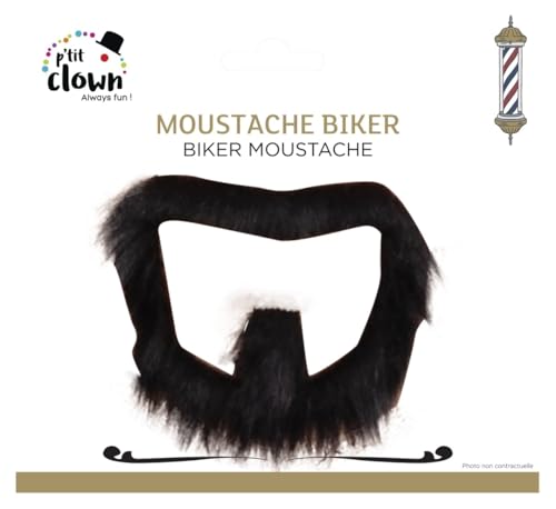 p-tit-clown-schnurrbart-biker-schwarz-kost-m-accessoire image 7