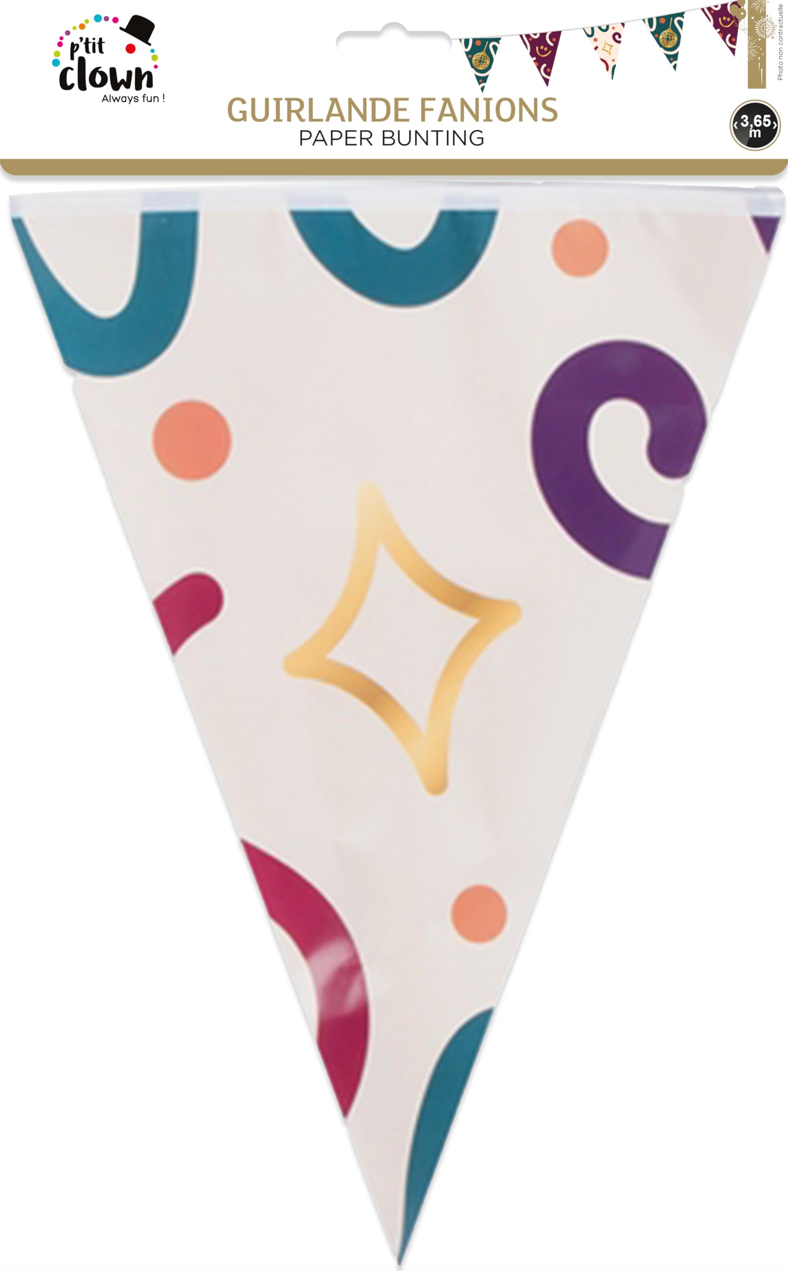 p-tit-clown-23450-wimpelkette-papier-3-65-m-party-girlande image 2