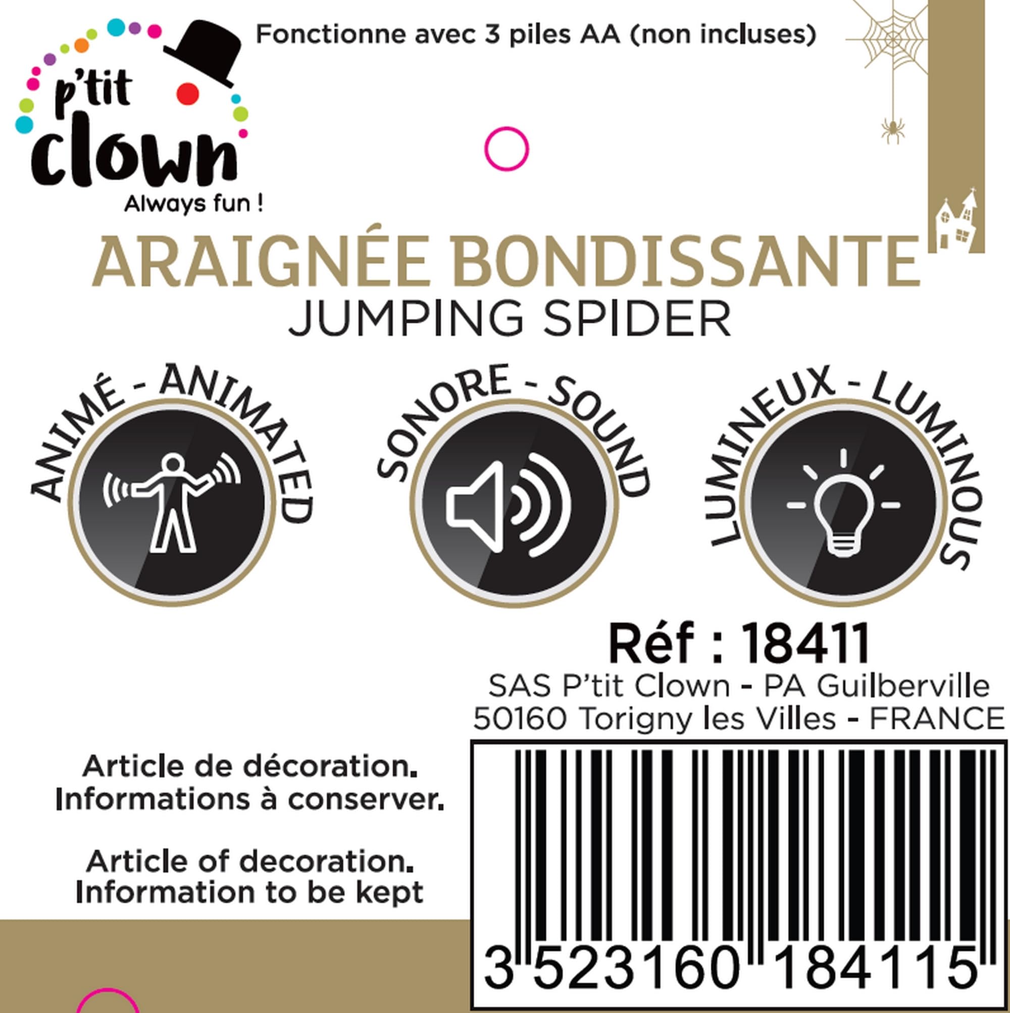ptit-clown-animierte-springspinne-halloween-animatronic-deko image 2