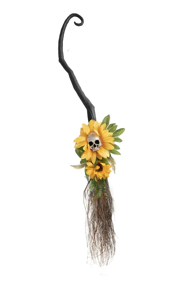 p-tit-clown-blumenbesen-hexenbesen-95-cm-h-ngende-halloween-deko-zauberwald image 1
