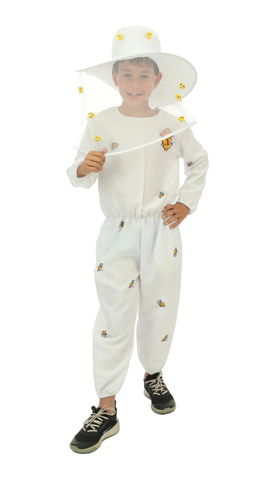 p-tit-clown-imker-kost-m-f-r-kinder-overall-mit-hut-wei image 1