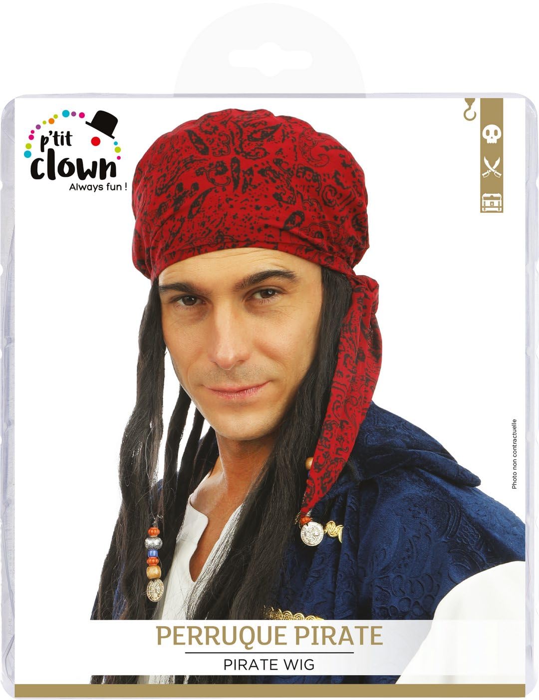p-tit-clown-34750-piraten-per-cke-mit-dreadlocks-und-tuch-mehrfarbig image 4