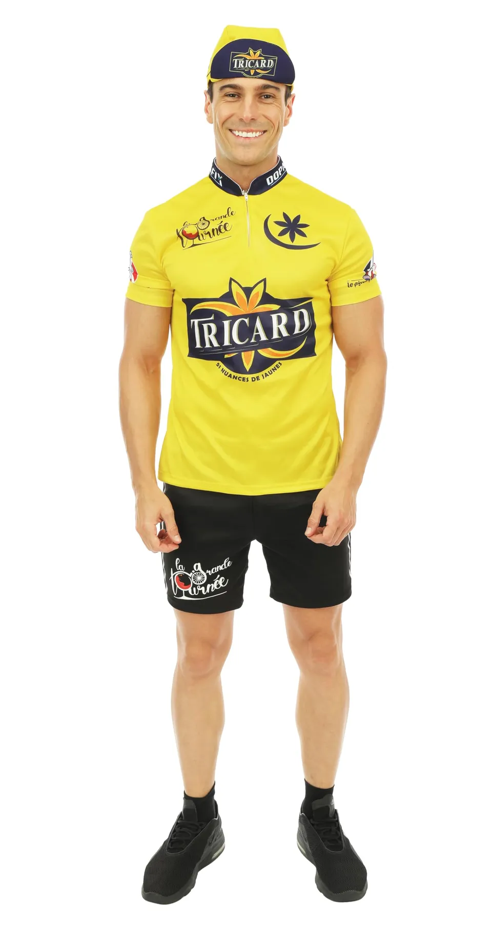 ptit-clown-radfahrerkost-m-f-r-erwachsene-mit-t-shirt-shorts-und-m-tze image 1