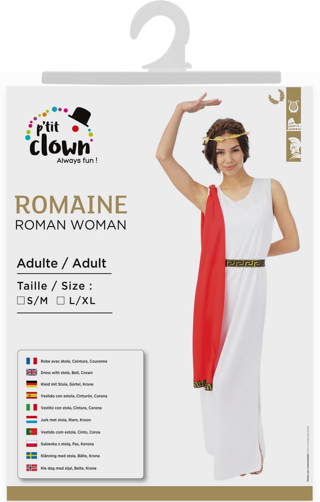 p-tit-clown-r-merin-kost-m-damen-kleid-stola-g-rtel-krone image 5