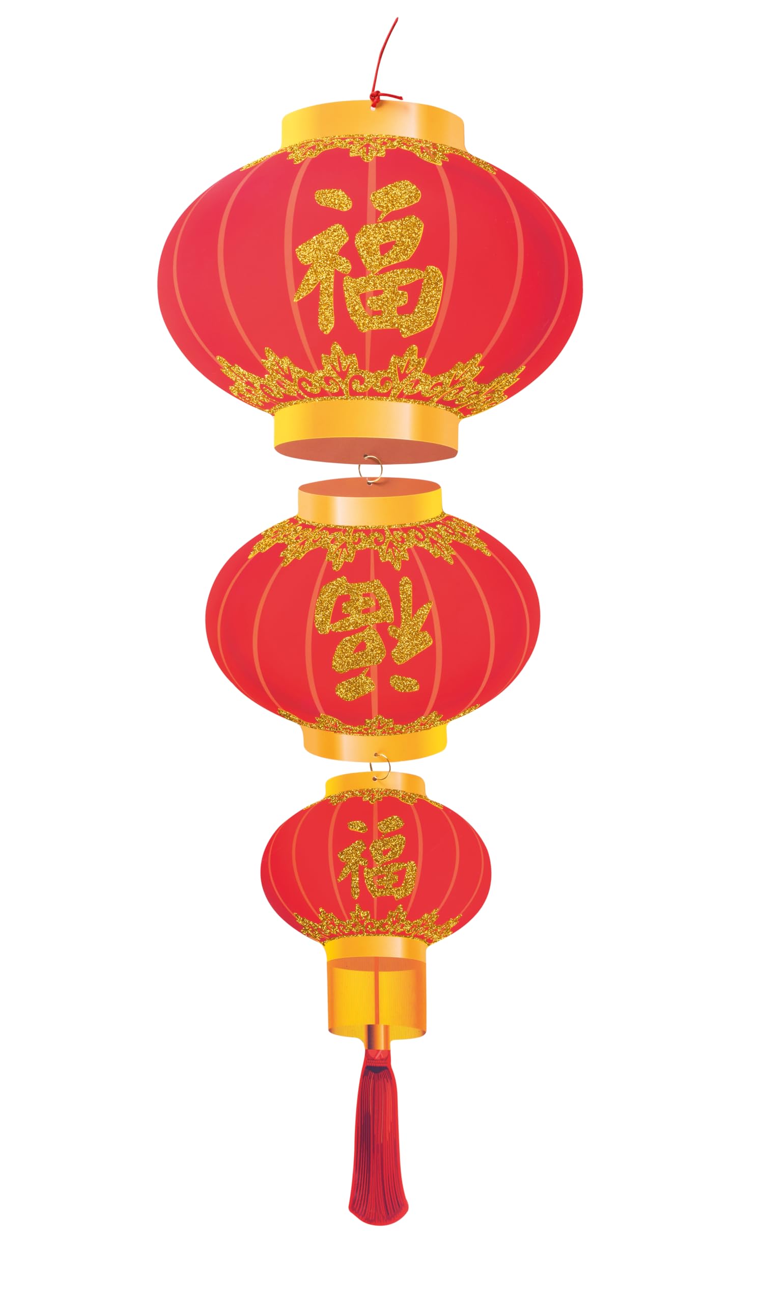 ptit-clown-laterne-chinesisches-neujahr-h-ngelaterne-30x80-cm-rot-gold image 1