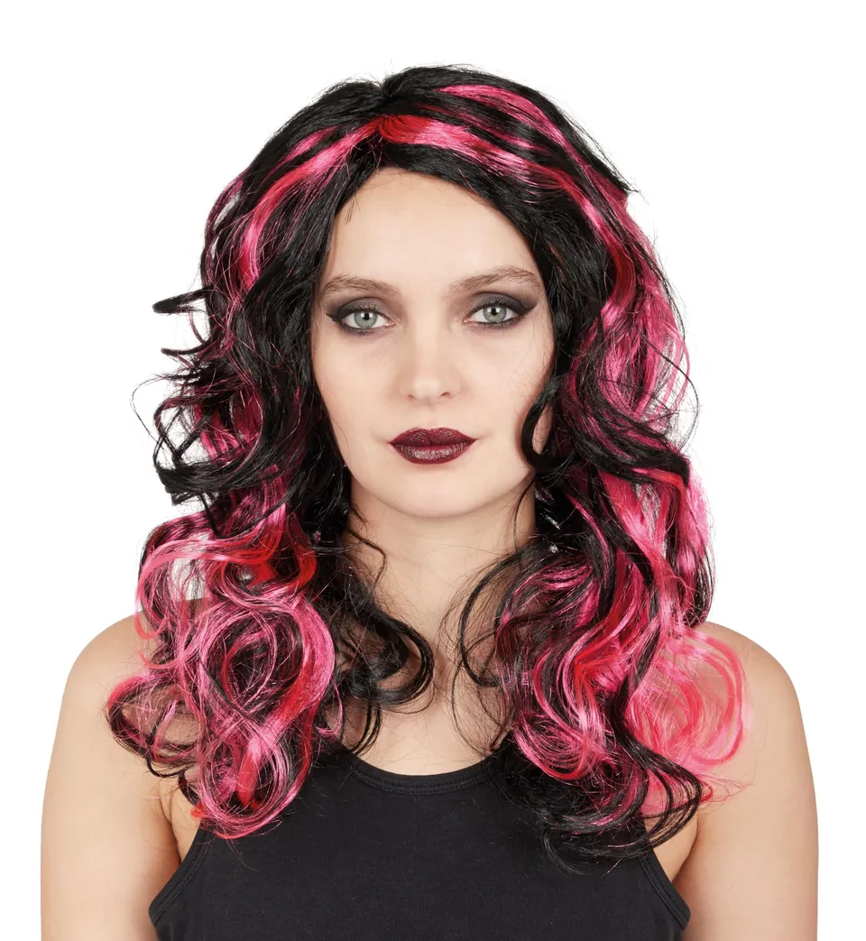 ptit-clown-hexenper-cke-gewellt-schwarz-rosa-einheitsgr-e image 1