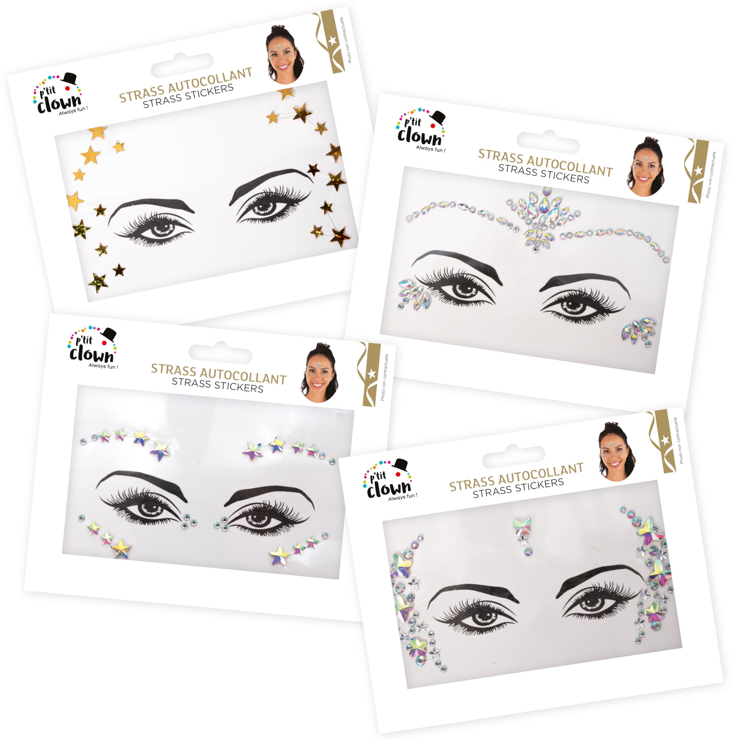 ptit-clown-strass-gesicht-sticker-selbstklebend-modell-iii image 4