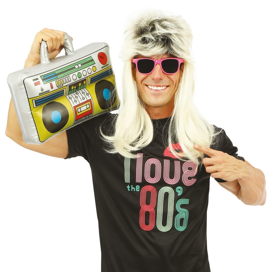p-tit-clown-22681-boombox-aufblasbar-grau-retro-accessoire image 2