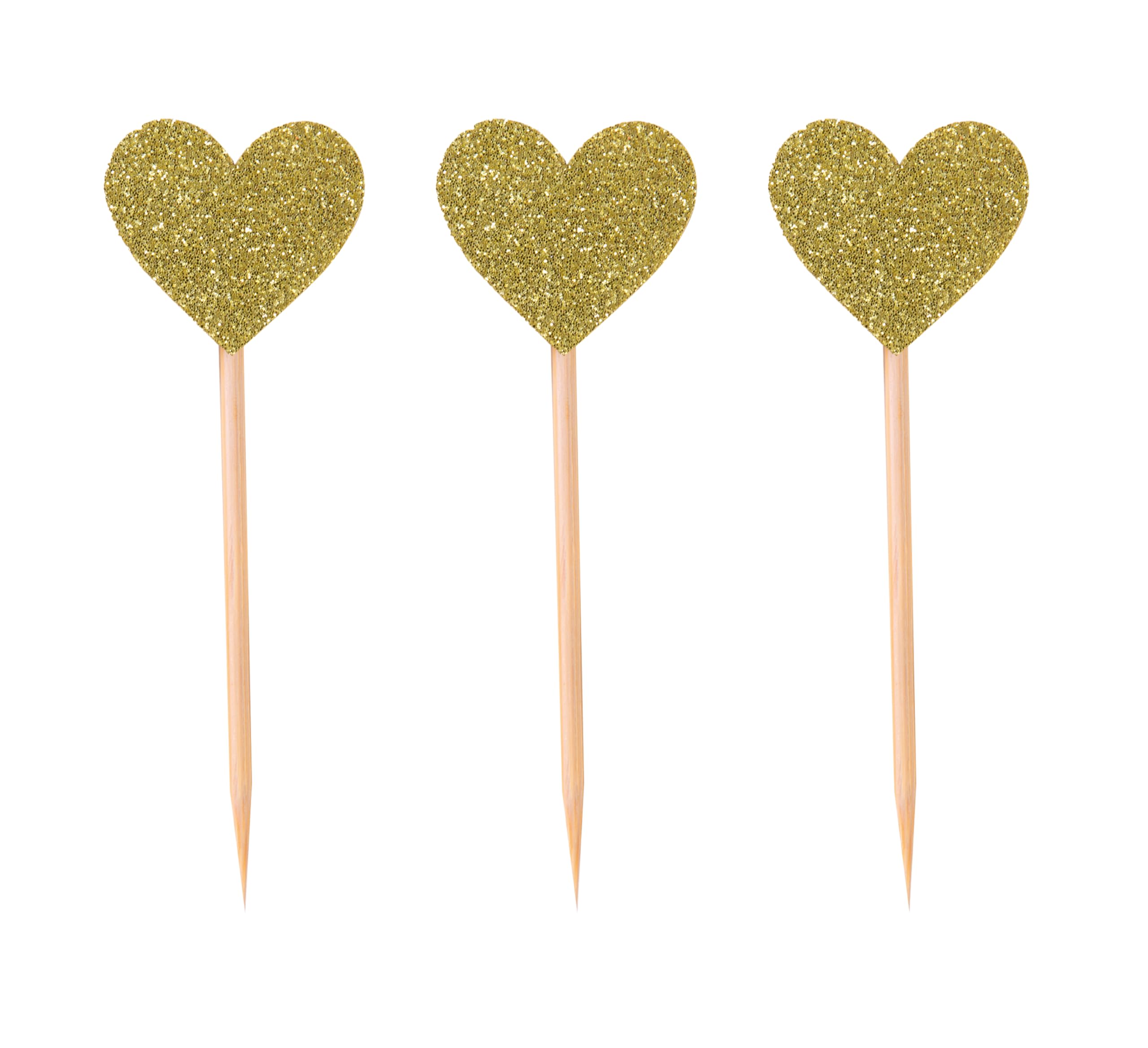 p-tit-clown-re21220-deko-steine-herz-glitzer-gold-7-5-cm-12-st-ck image 1