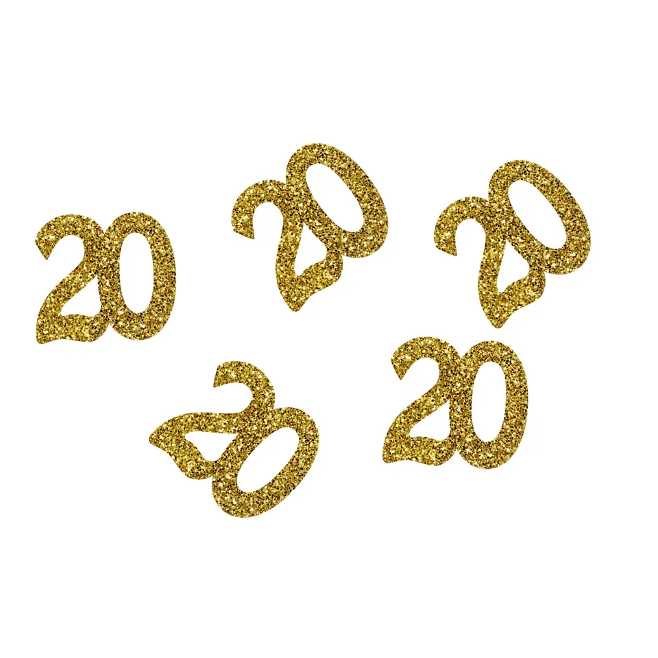 p-tit-clown-21046-glitzer-konfetti-gold-zahl-20-50-st-ck image 1