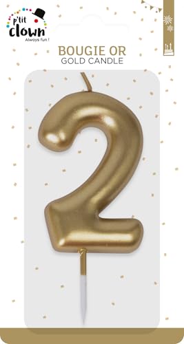 ptit-clown-23932-geburtstagskerze-zahl-2-gold image 7