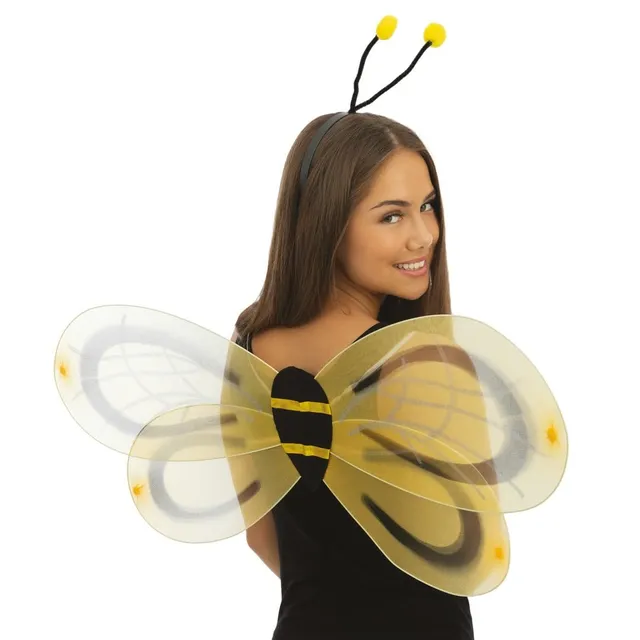 p-tit-clown-51470-bienen-set-gelb-schwarz-haarreif-mit-fl-gel-90-x-45-cm image 1