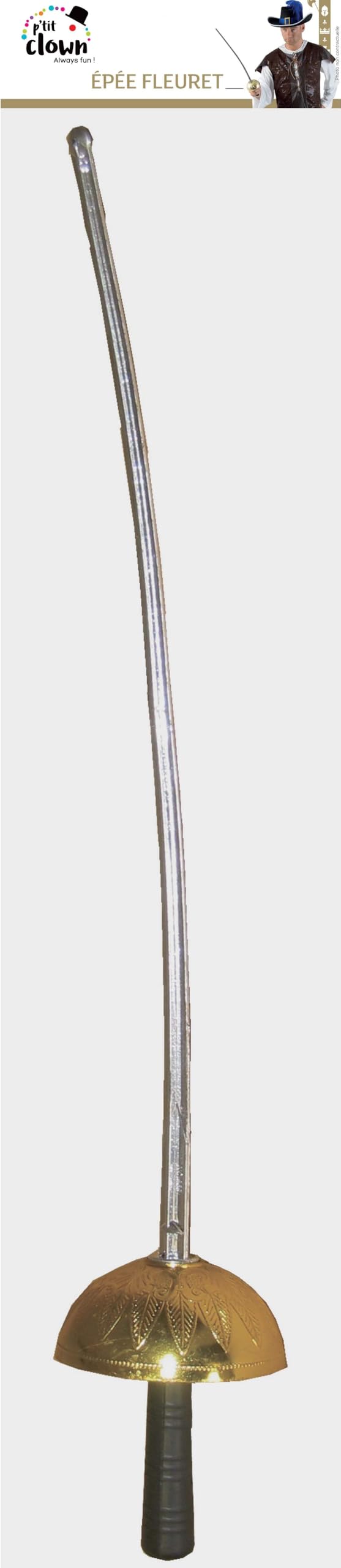 ptit-clown-61321-justice-fleuret-degen-kost-mzubeh-r-61-cm-kunststoff image 3