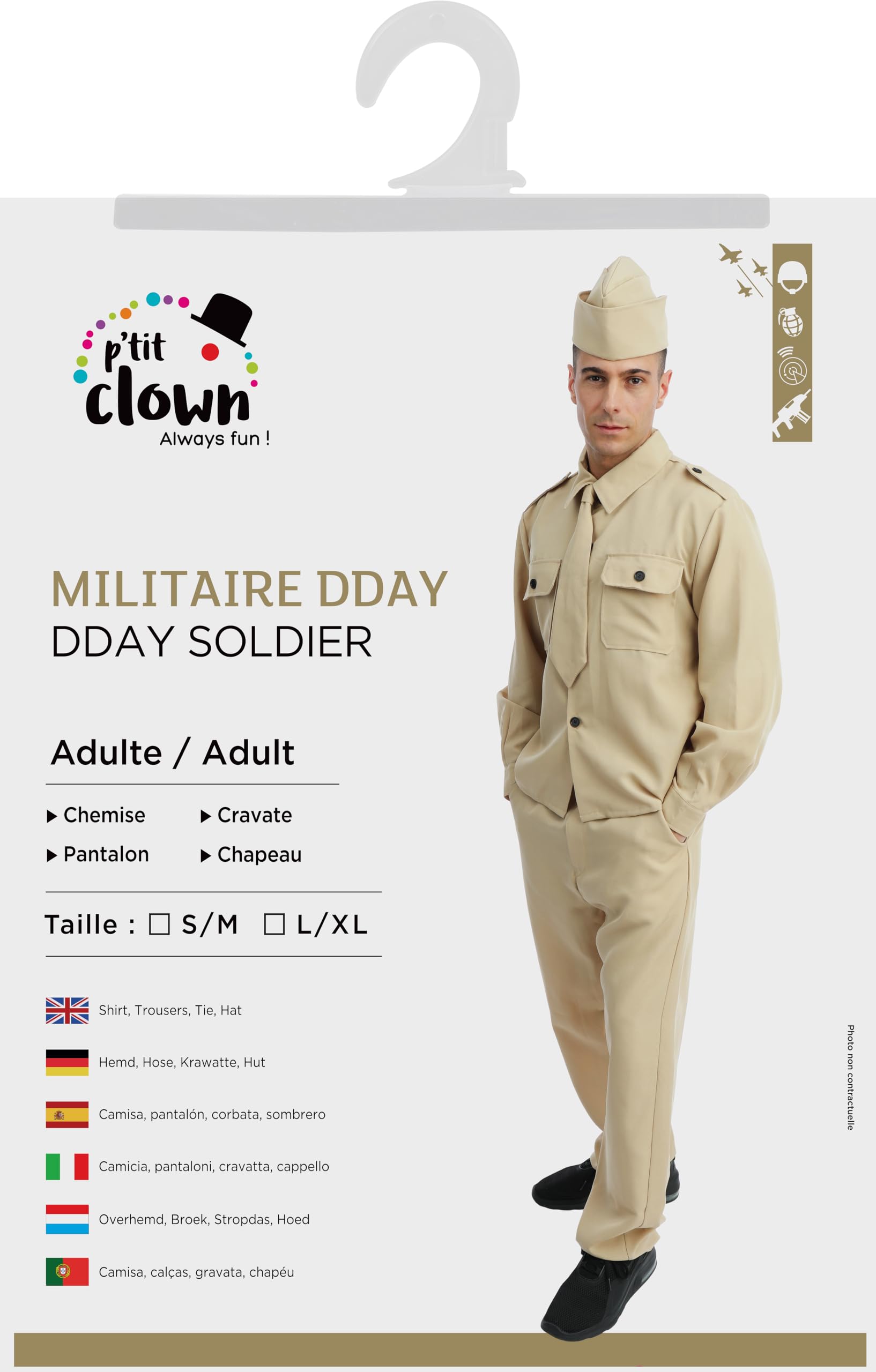 ptit-clown-kost-m-23304-rosa-4-teiliges-milit-r-offizier-set image 6