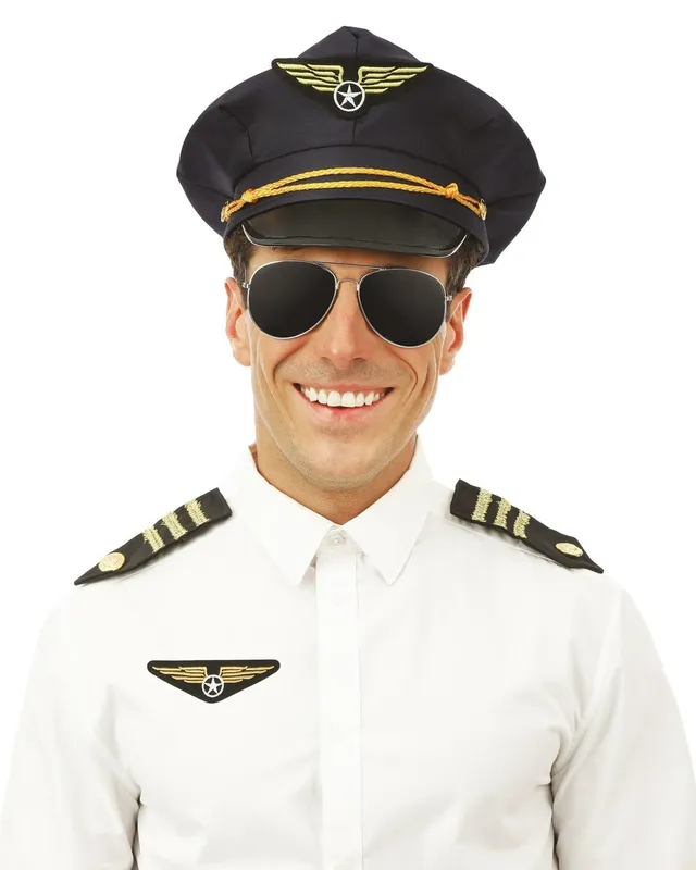 ptit-clown-66643-flugzeugpiloten-set-kost-m-accessoire-marineblau-schwarz image 1